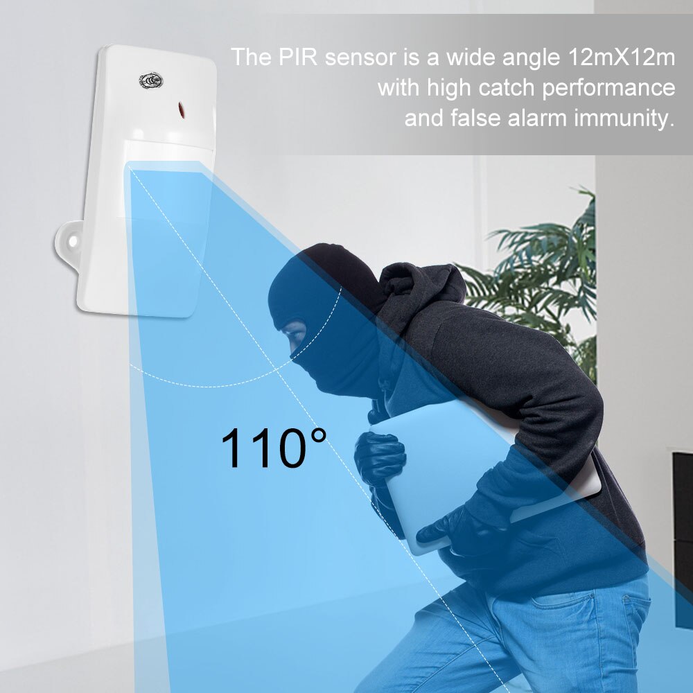 Wired PIR Motion Sensor Wide Angle Passive Infrared Detector For Home Burglar Security Alarm System