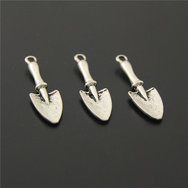 40pcs d Silver Color Trowel Shovel Charms Gardening Tools Pendants DIY Metal Jewelry Making A2212