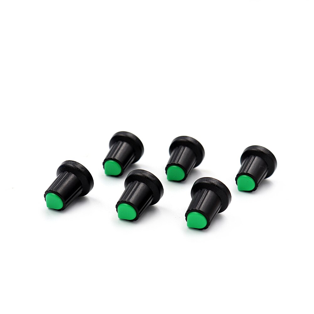 6Pcs Plastic Knop Pruimenbloesem Handvat 15X17mm AG2 Potentiometer Versterker Knop: green