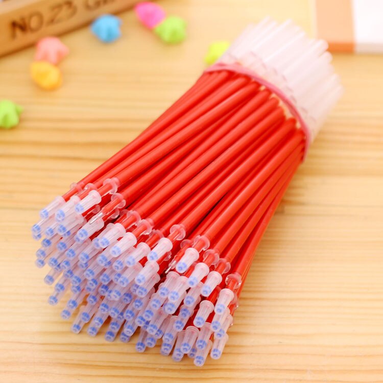 100PCS 0.5mm Black Blue Ink Refill For Roller Ball Pens Smooth Gel Pen Writing Pen Refills