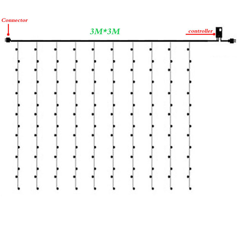 Luz do feriado 3x3m 320 led cachoeira queda de neve cortina icicle led string luz chuva chuva efeito natal casamento luz