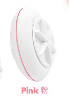 Przenośna mini pralka ultradźwiękowa turbina pralka składany kształt wiadra ubrania robić prania podkładka robić podróży w domu: Różowy