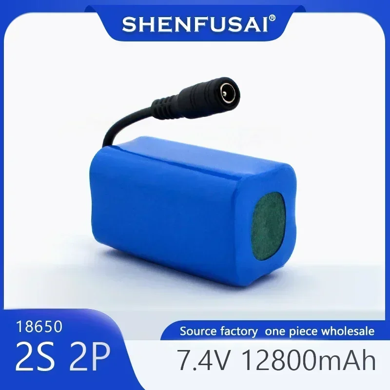Batería Lipo mejorada, 7,4 V, 12800mah, T188, -5, T888, V007, H18, C18, Fernbedienung, Angeln, Colonia Boote, Ersatzteile: green