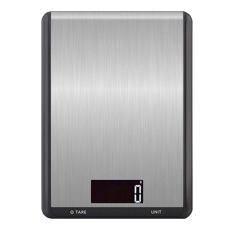 Digital Food Scale-Multifunction Precision Kitchen Scale, Auto-off/ LCD Display/stainless steel Surface/Touch button: Black 21x15.5cm / 10Kg