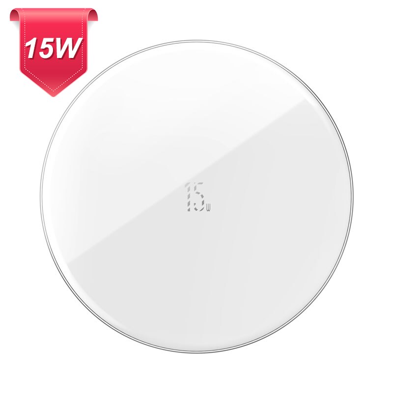 Baseus 15W Qi Wireless Charger For iPhone 11 Pro Xs Max X 8 Plus Induction Fast Wireless Charging Pad For Samsung S20 Huawei P40: 15W White