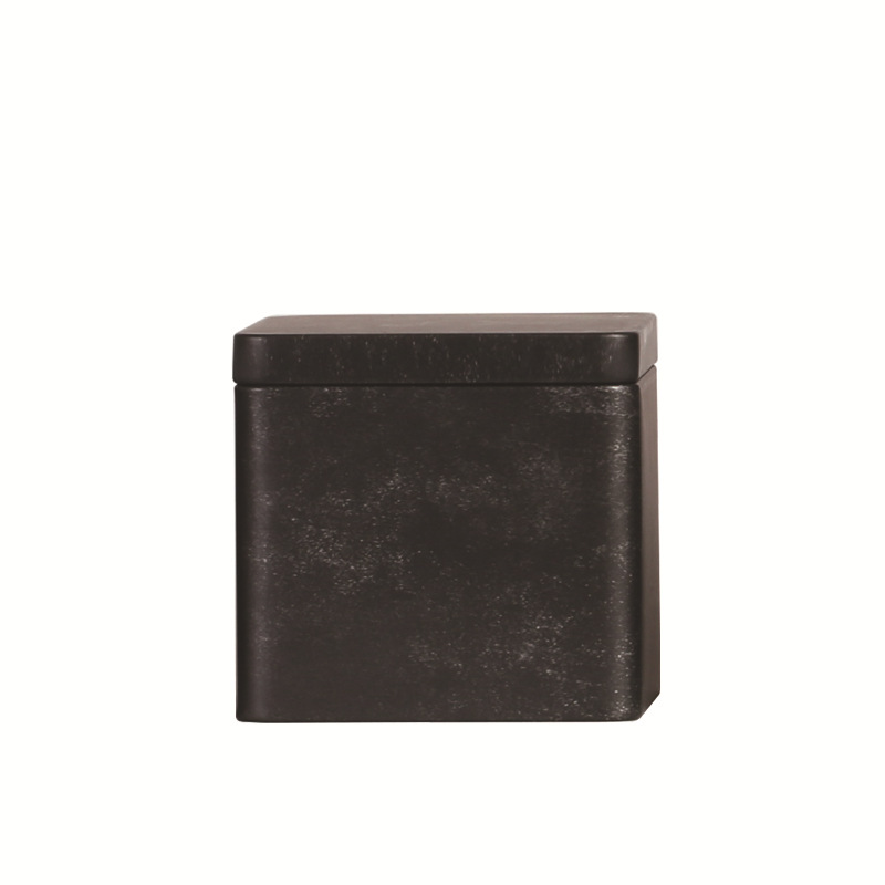 Retro Square Frosted Metal Box Tea Can Food Tinplate Storage Tin Can Box Coin Bank Piggy Bank Sugar Box Cookie Food Jar