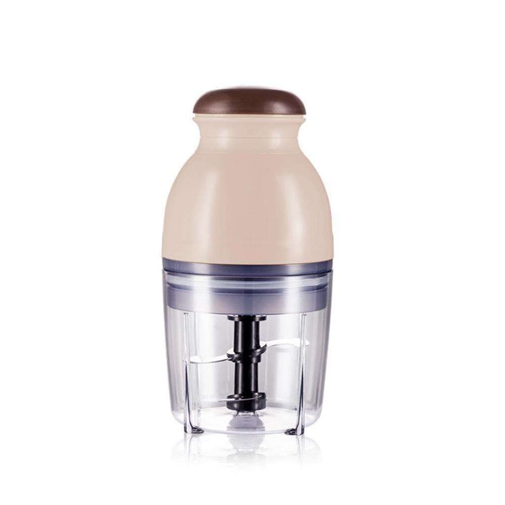 Automatic Powerful EU/US Plug Mini Electric Meat Grinder Food Fruit Vegetable Processor Chopper Blender F0O2: creamy white / US