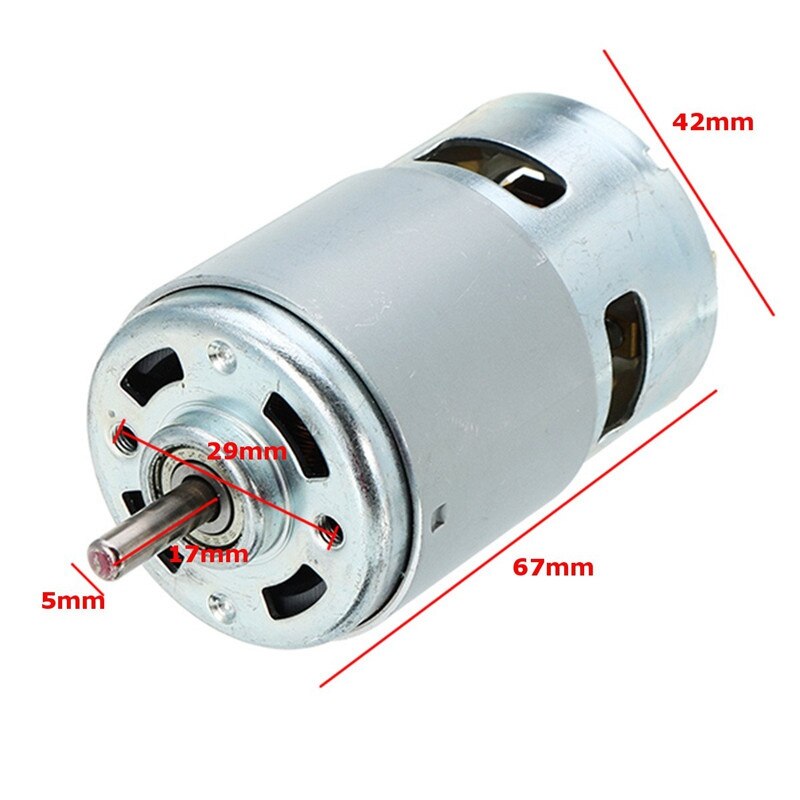 Dc 12-24v 775 motor elektrisk drill med borepatron dc-motor for polering av borekutting