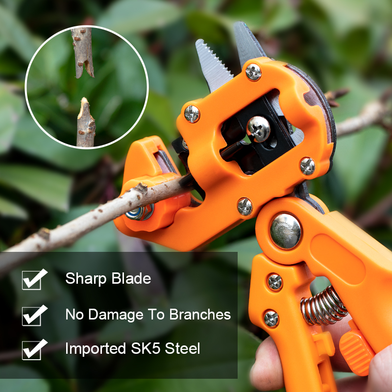 Tijeras profesionales de injerto para jardín, tijeras de vacuna de árboles frutales, juego de herramientas de corte de poda de huerto, tijeras de injerto de vid de uva