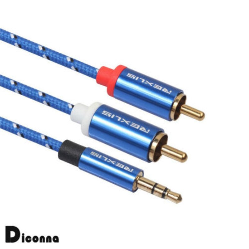 Prise casque 3.5mm prise casque rouge blanc RCA Aux câble Audio stéréo