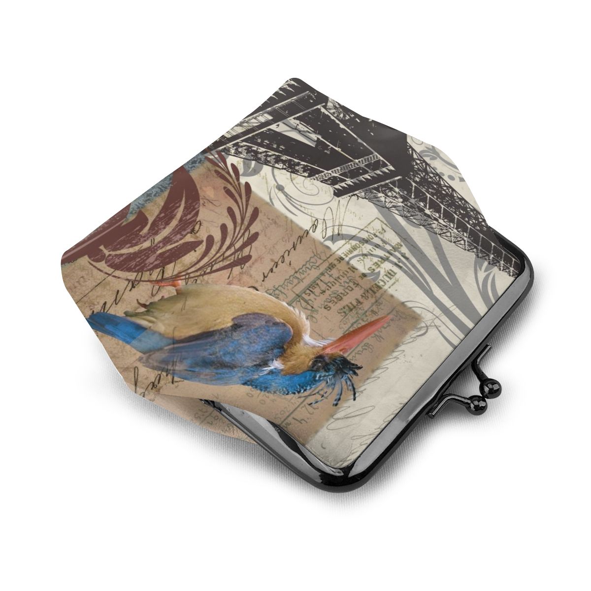 Parijs vogel en eiffeltoren dames portemonnee kleine dames portemonnee dames portemonnee munt portemonnee