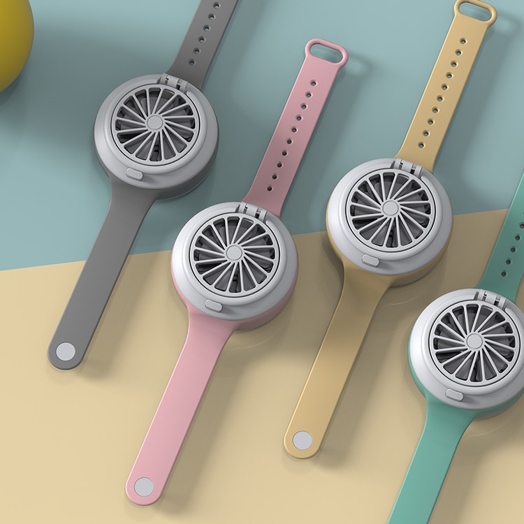 USB charging portable adjustable direction mini watch small fan