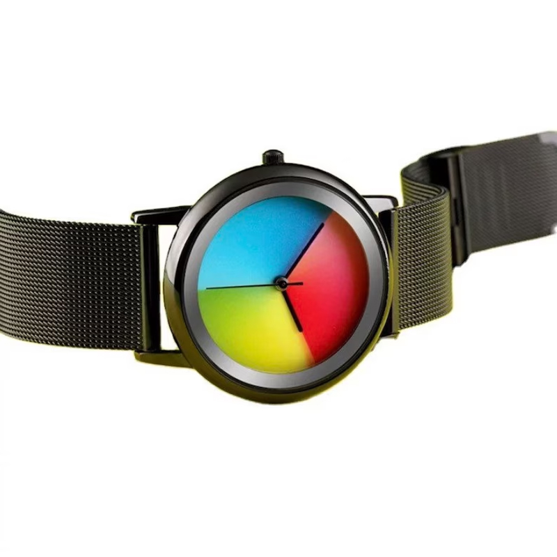 Unique Women Watches Simple Ultrathin Steel Lady Watch Casual Colorful Changing Dial Quartz Wriswatches Special