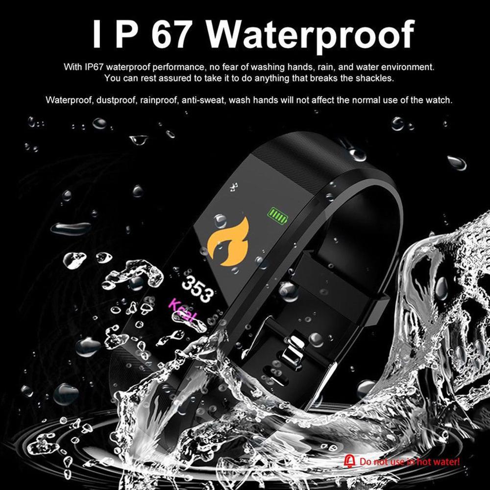 NEW115Plus Bracelet Heart Rate Blood Pressure Smart Band Fitness Tracker Smartband Bluetooth Wristband for fitbits Smart Watch