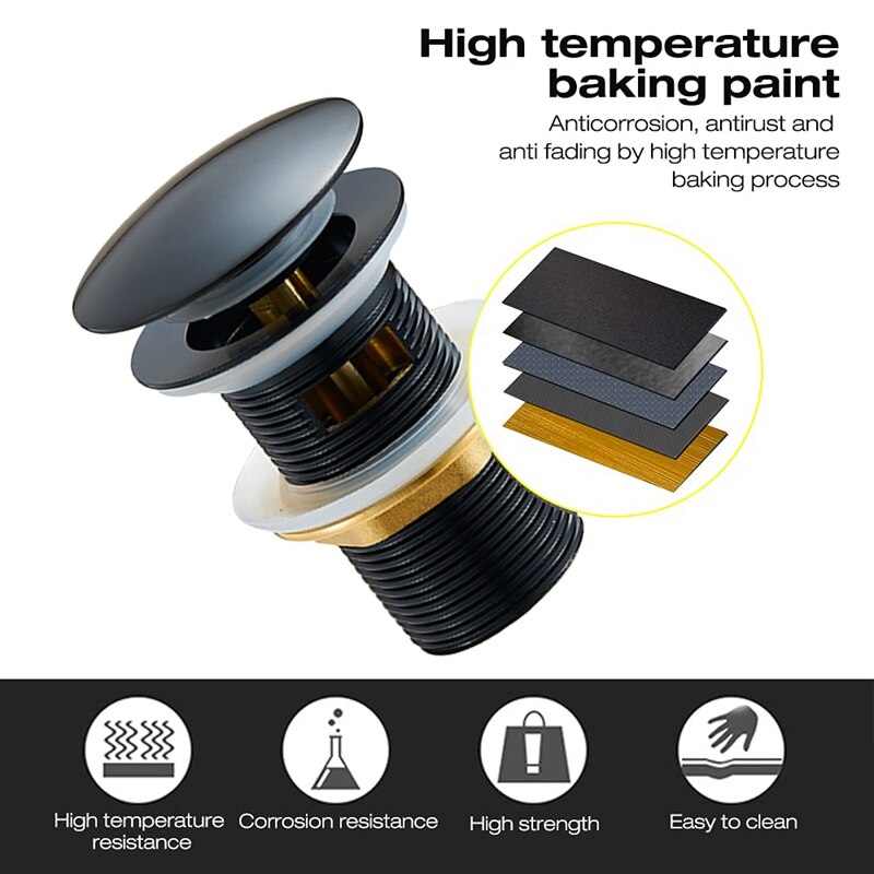 Kliknij Clack kosz na odpady szczelinowe, umywalka umywalka odpady nowoczesne kliknij Clack sprężynowa wtyczka szczelinowa, umywalka robić łazienki odpady