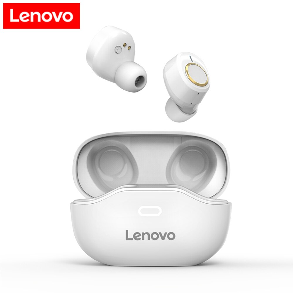 Lenovo TWS Earbuds Bluetooth 5.0 Wireless Earphone LP1/LP1S/LP2/X9/XT90/X18 Noise Cancelling with Mic Sport Earphones: X18 white