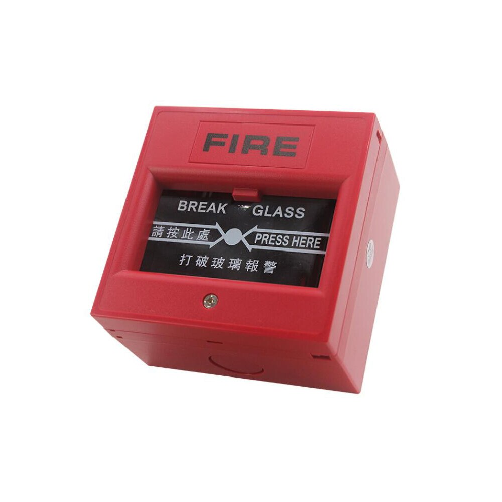 Interrupteur de déverrouillage de porte d'urgence, bouton d'alarme, bouton de sortie en verre, système d'accès de contrôle: RED