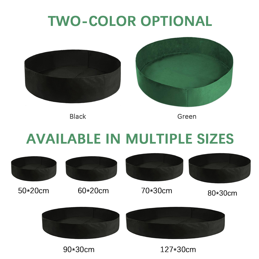15/50/100 gallons stoffen tuinbed plantcontainer kweekzakken ademende vilt stoffen plantenbak voor planten kwekerijpot groot