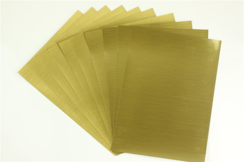 A4 size Golden/Silver PET Film Glossy/Silk/Sandy/Matt With Self Adhesive (10 pieces): Silk Golden