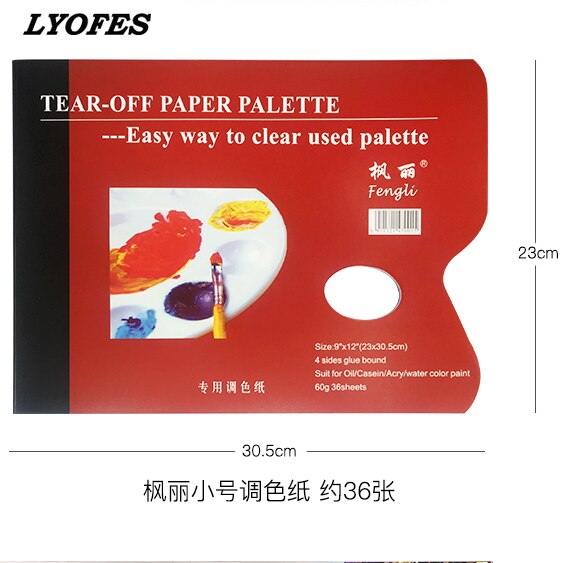 A4/8K Wegwerp Tear-Off Palet Papier Verf Palet Papier Pad Voor Kunstenaar Gouache Acryl Olieverf aquarel Art Supplies