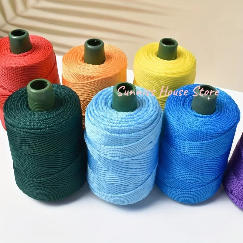 230G Polyester Häkelgarn 3mm Hohlgarn Leichte Viskose Eisseil Hutgarne Handgewebtes Garn Diy Hakenkissen Hohl Helle Seide