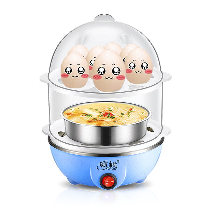 DMWD Multifunction Mini Egg Omelette Pancake Electric Non-Stick Fried Steak Frying Pan Boiled Eggs Boiler Cooker Food Steamer EU