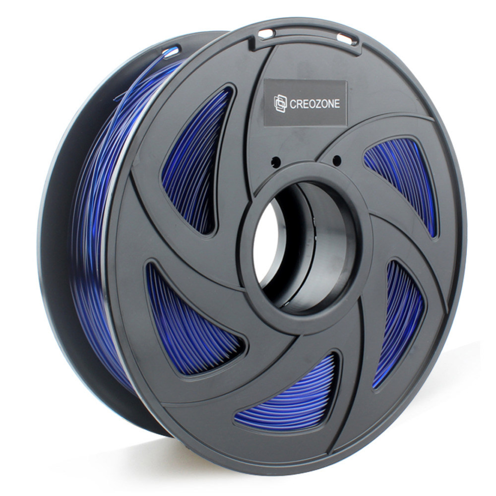 CREOZONE PETG Filament 3D Printing Filament 1.75mm 1kg Spool Great Transparency and Clarity 3D Plastic Filament Blue Color