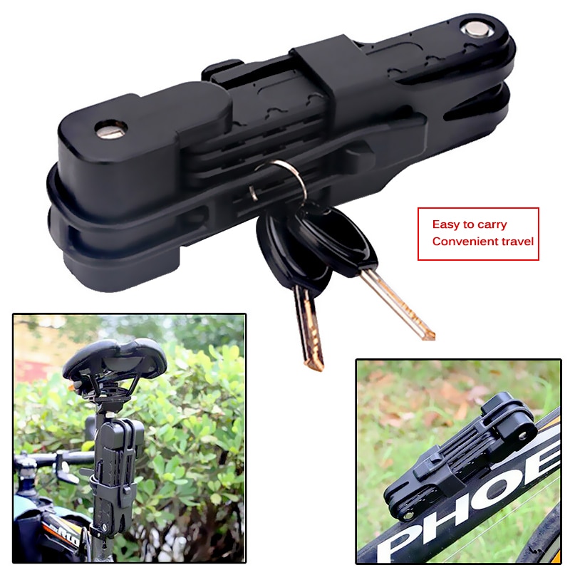 Universal Folding Bicycle Cable Lock Steel Strong Heavy Duty Bike Security Safe Anti-Theft Combination Outdoor MTB Road Bicycle