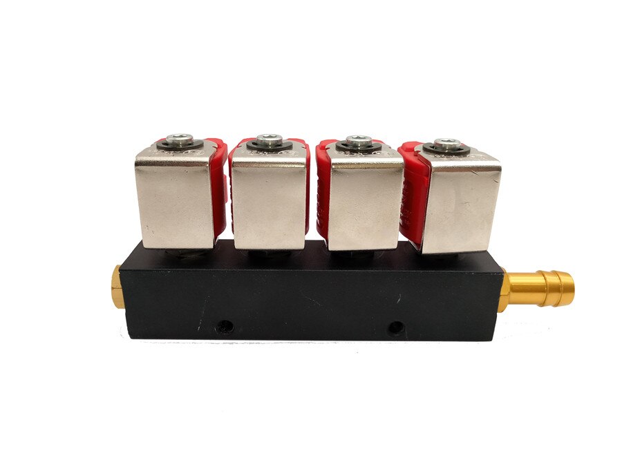 Silent high speed 4 cylinder injector rail adapter for CNG LPG gas fuel car conversion kits