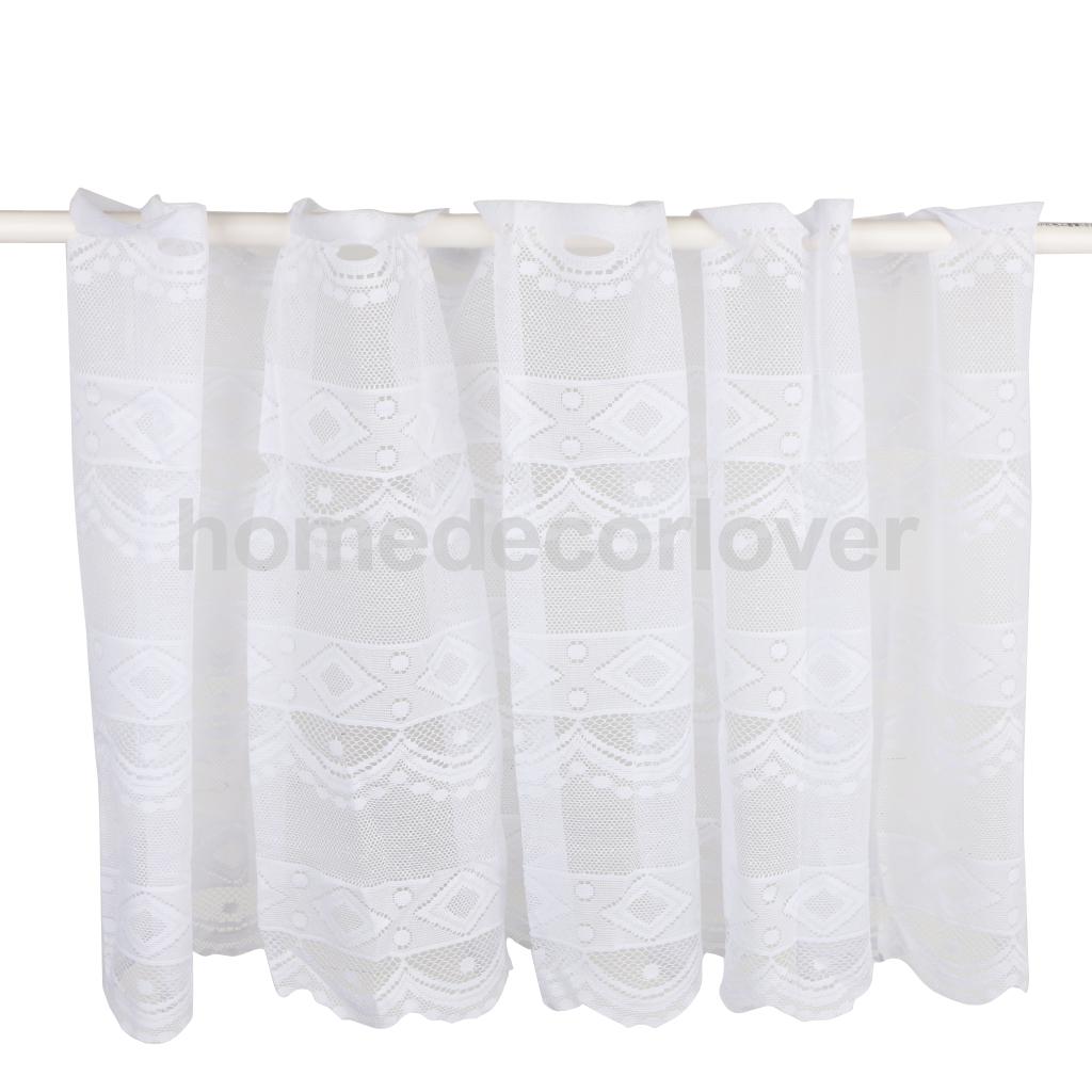Fönster dressing polyester net kort gardin hem kök cafe gardin nivå halva fönster valances , 20 x 63 tum