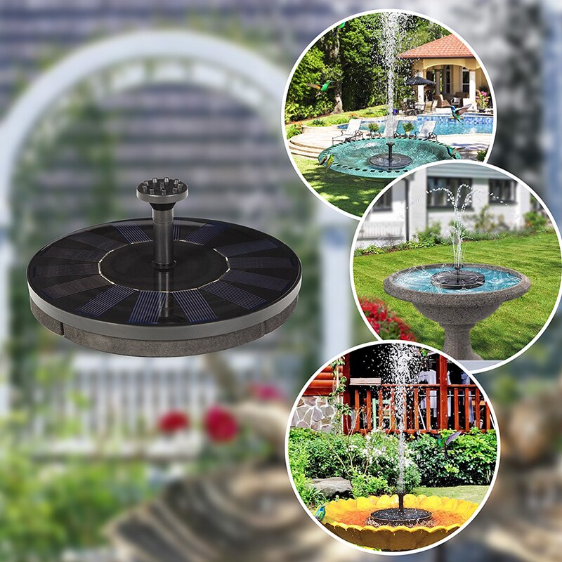 13m Mini Solar Water Fountain Pool Pond Waterfall Fountains Bird Baths Solar Powered Floating Water Garden Outdoor Decoration