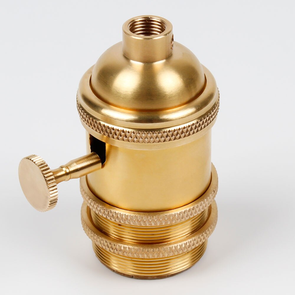 Lampesokkel  e27 industriell lampeholder skrue pæresokkel aluminium retro pendel armaturer luster lampeholdere armatur årgang diy: måke / 5 stk