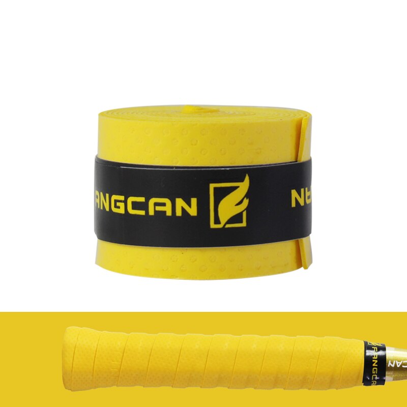 Fangcan 3Pcs Tennis Overgrip Zweet Absorptie Band Wikkelen Padel Grip Tennis Absorptie Grip Tape Hengel Overgrip: Yellow