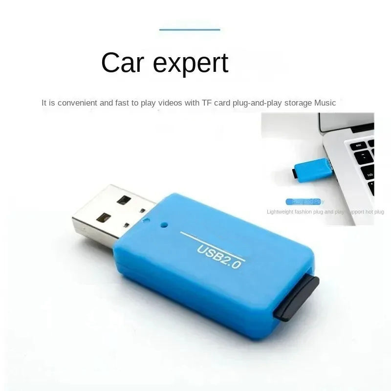 Lector de tarjetas SIM de memoria Mini USB 2,0 TF portátil, adaptador T-Flash de alta velocidad para PC, portátil, ordenador portátil, altavoz para vehículo