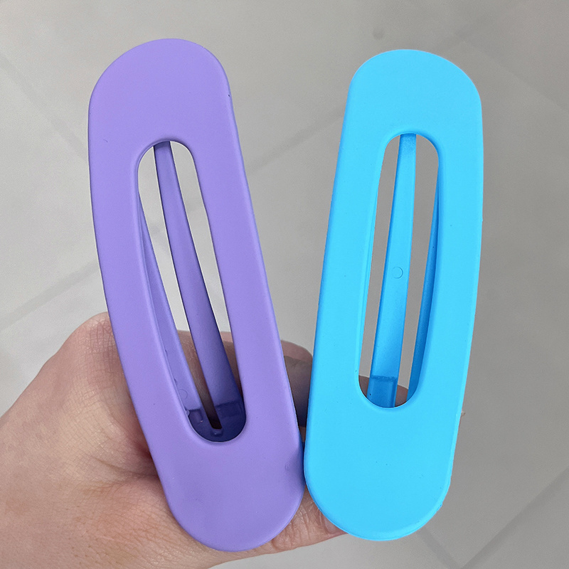 2 pçs coreano fosco para mulheres grandes grampos de cabelo fosco grande clipe franja presilhas meninas acessórios para o cabelo: Outros