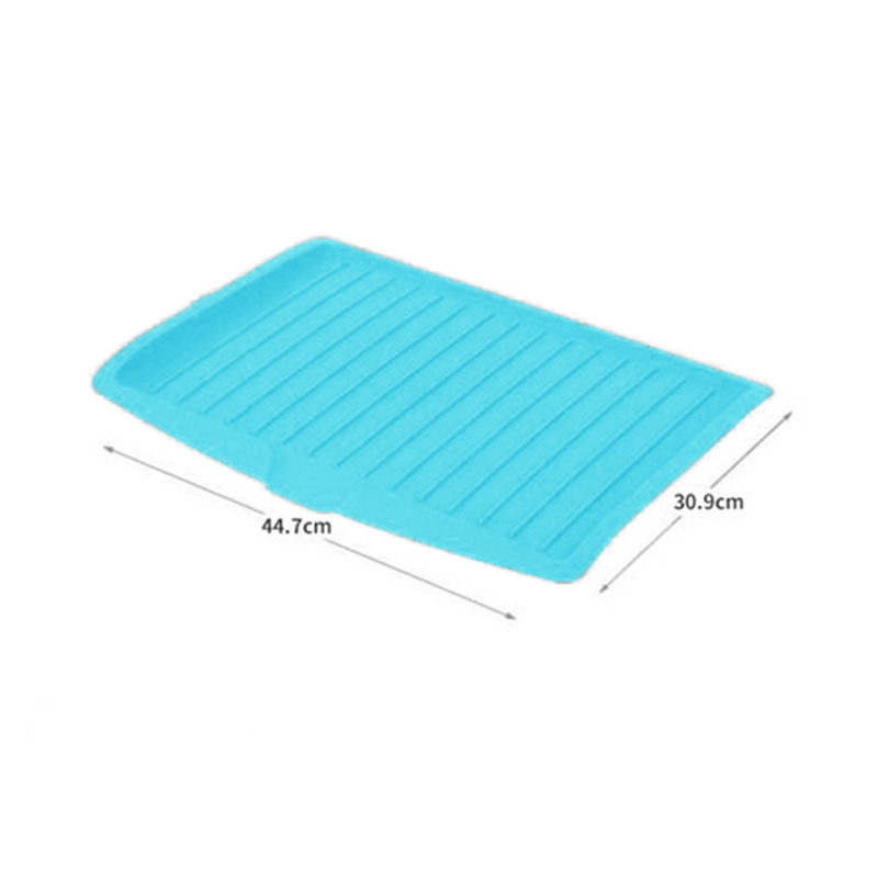 Drain Rack Kitchen Silicone Dish Drainer Tray Dishes Plates Drying Rack Large Sink Tableware Holder Kitchen Tools Organizer: Blue