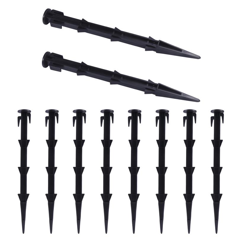 10 pces de plástico novela tenda estaca tenda toldo pegs fixos útil tendas prego acessório tenda unhas