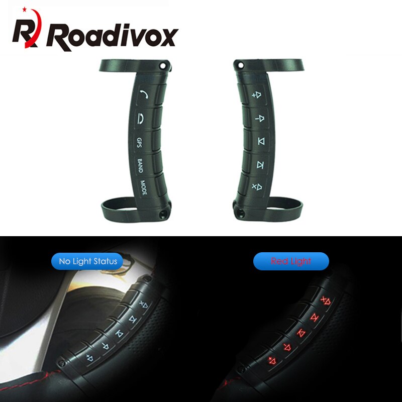 Botão universal sem fio de controle do volante, interruptor automático para rádio de carro, dvd, navegação, multimídia, estéreo, 10 teclas, luz de fundo