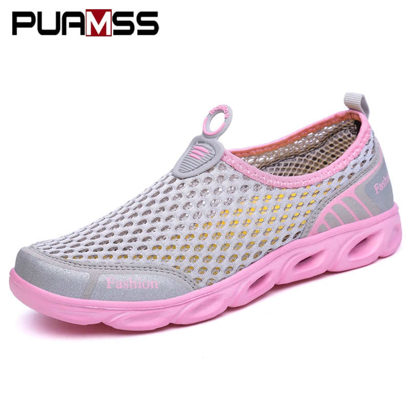 PUAMSS Women Hiking Shoes Outdoor Sneakers Walking Breathable Aqua Shoes Summer Water Shoes Women Flats Women