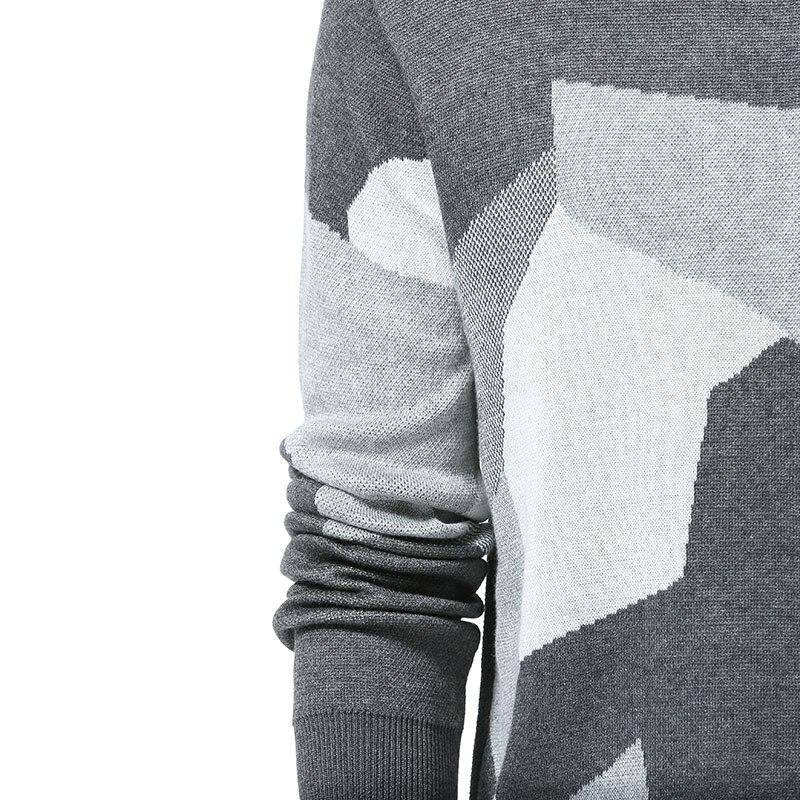 Herfst winter merk gebreide wollen grafische halve coltrui coole truien heren casual herenkleding