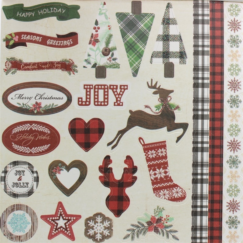 DIY Christmas style Scrapbooking paper pack of 24 sheets handmade craft paper craft Background pad A3