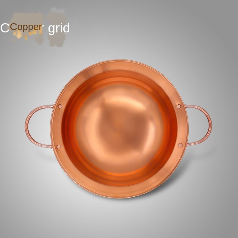 Pan Chinese Thickened Pure Copper To Create Round Bottom Uncoated Non-stick Pan With Uniform Heat Conduction Easy To Clean