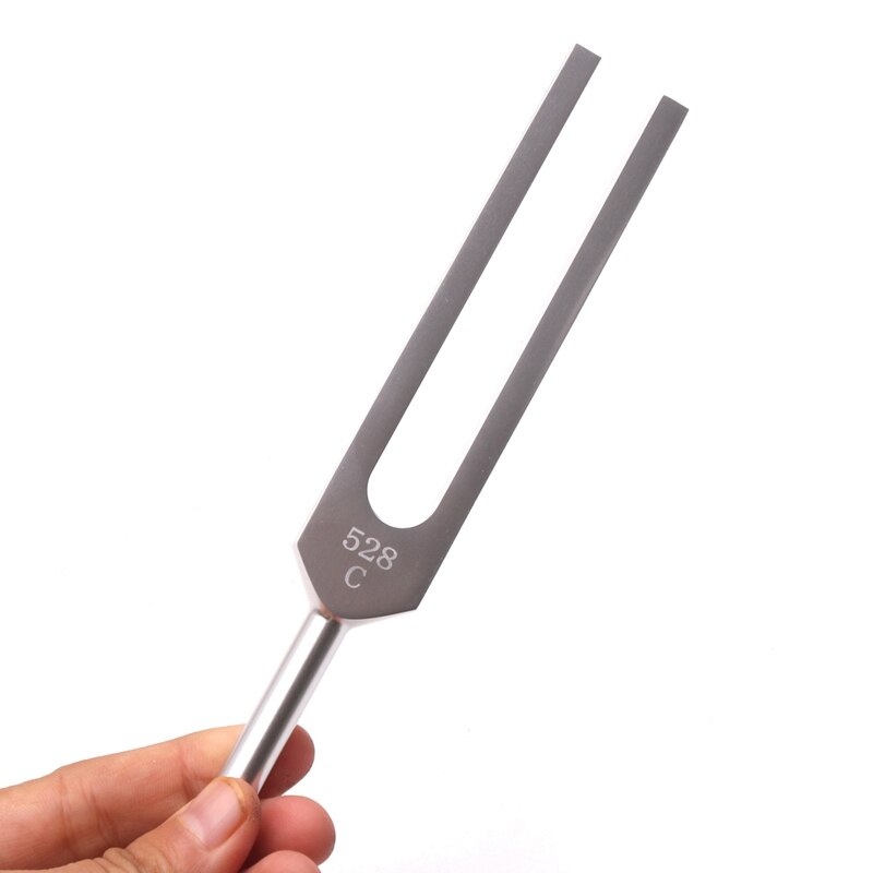 Tuningsgaffel 528c 528hz tuner med hammer sæt til dna reparation helbredende nervesystem test tuning gaffel sundhedspleje