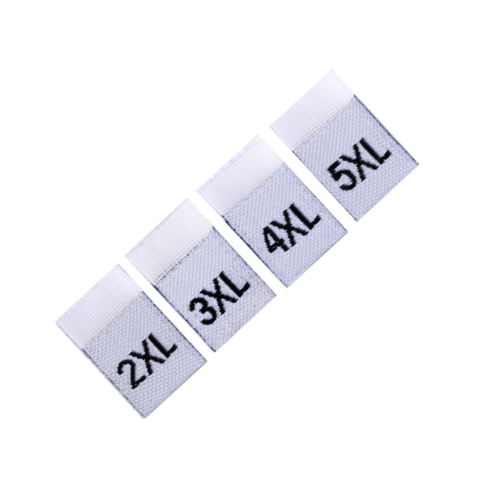 500PCS Clothes Size Labels Folded Cloth Labels General Woven Size Mark Practical Clothing Size Labels for Store Home Use White: White 1