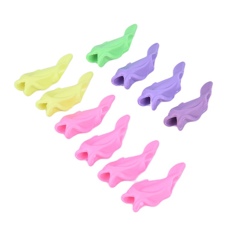 10pcs Silicone Pencil Grips Ergonomic Writing Claw Aid Right Handed Pen Training Grip Holder For Kids Students And Adults
