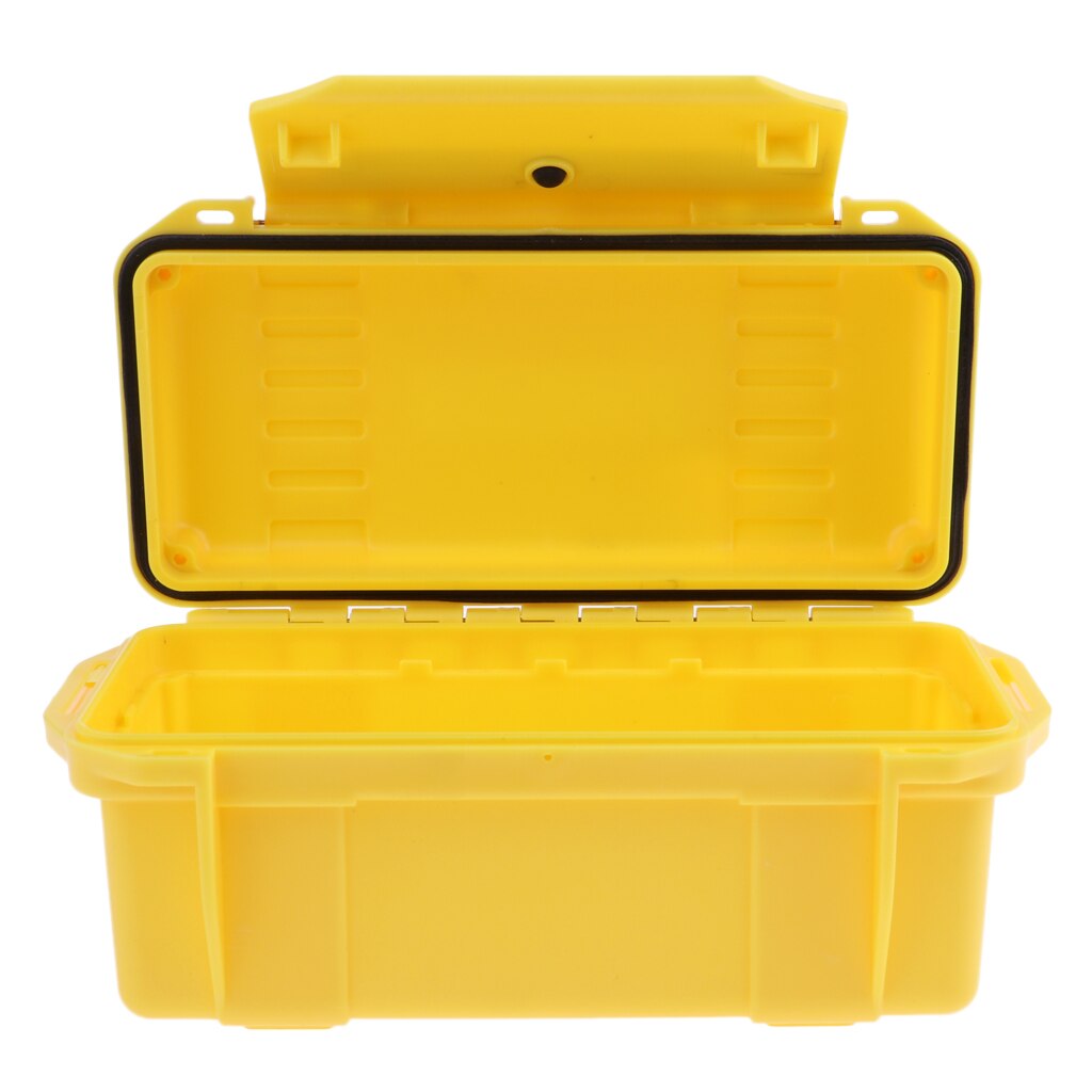 Anti-Pressure Shockproof Box, Waterproof Container, Plastic Dry Storage Box Floating Survival Dry Case for Outdoors: Yellow
