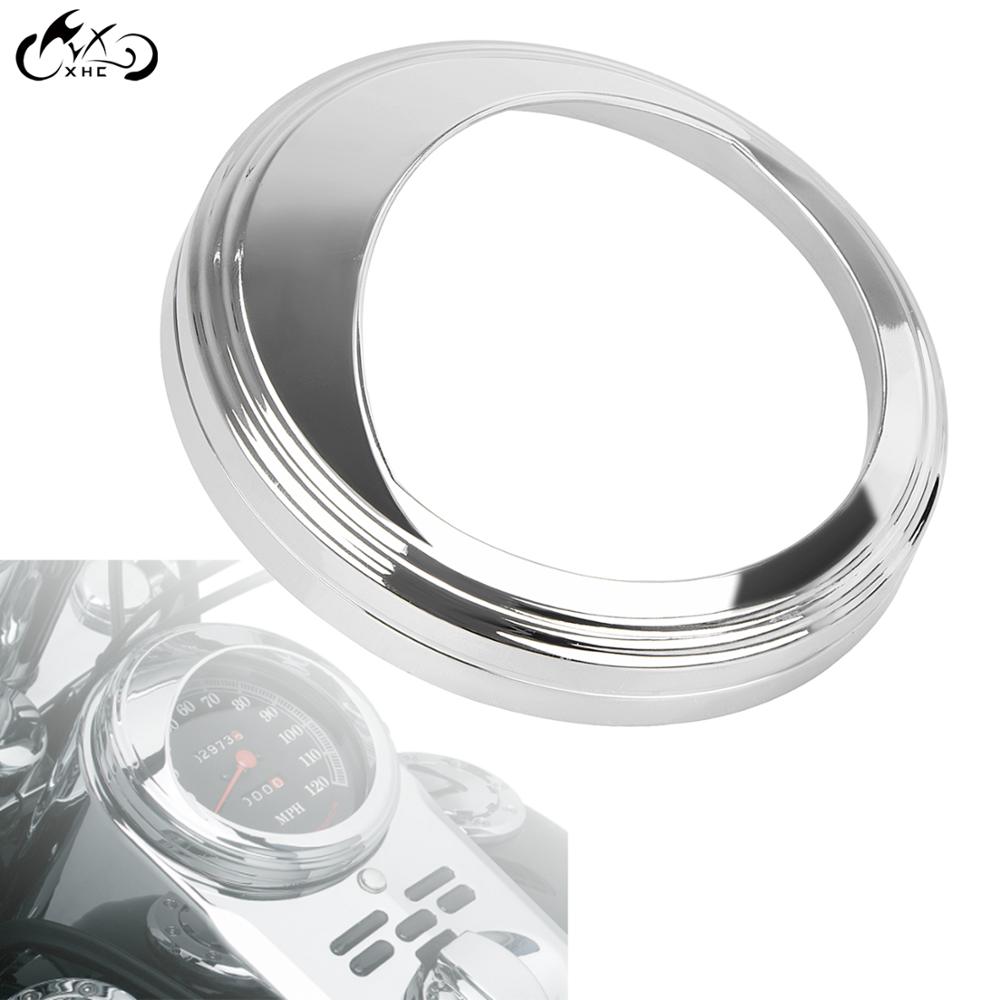 Cadre de compteur de vitesse chromé, 5 pouces, pour Harley, Softail, Springer, FXST, Road Glide, FLTRX, Sportster, 883, 1200
