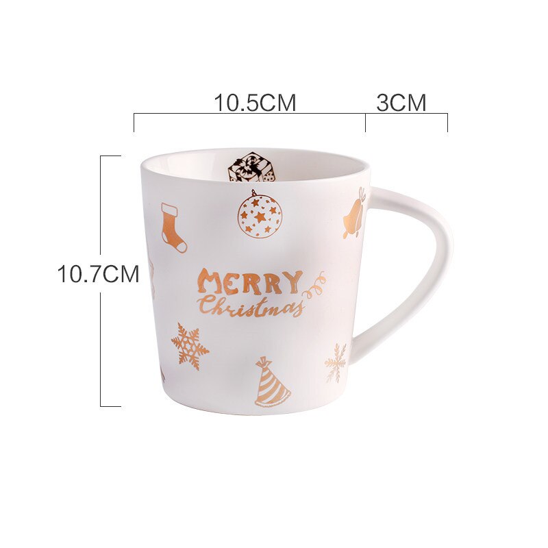 God jul keramisk mugg tekopp drinkware för vän 10.7 x 10.5cm 500ml