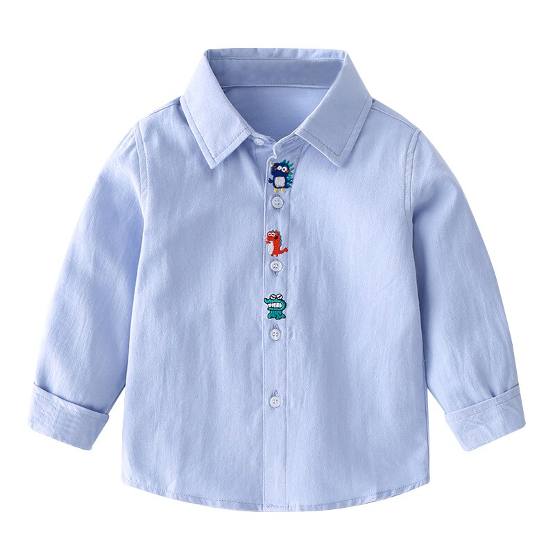 Mudkingdom – chemises à manches longues pour garçons, vêtements d'automne en coton, à la: Blue / 3T