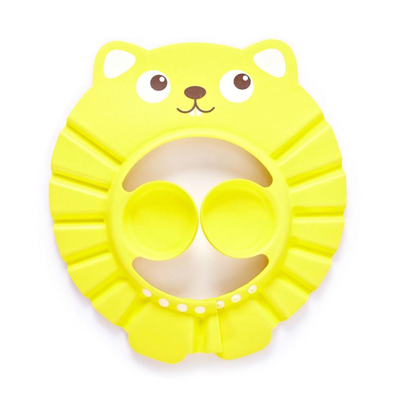 Baby Shower Cap Cartoon Waterdichte Shampoo Cap Verstelbare Veilig Wash Hair Shield Kids Peuter Bad Hoed Bescherm Ogen oren: B 02